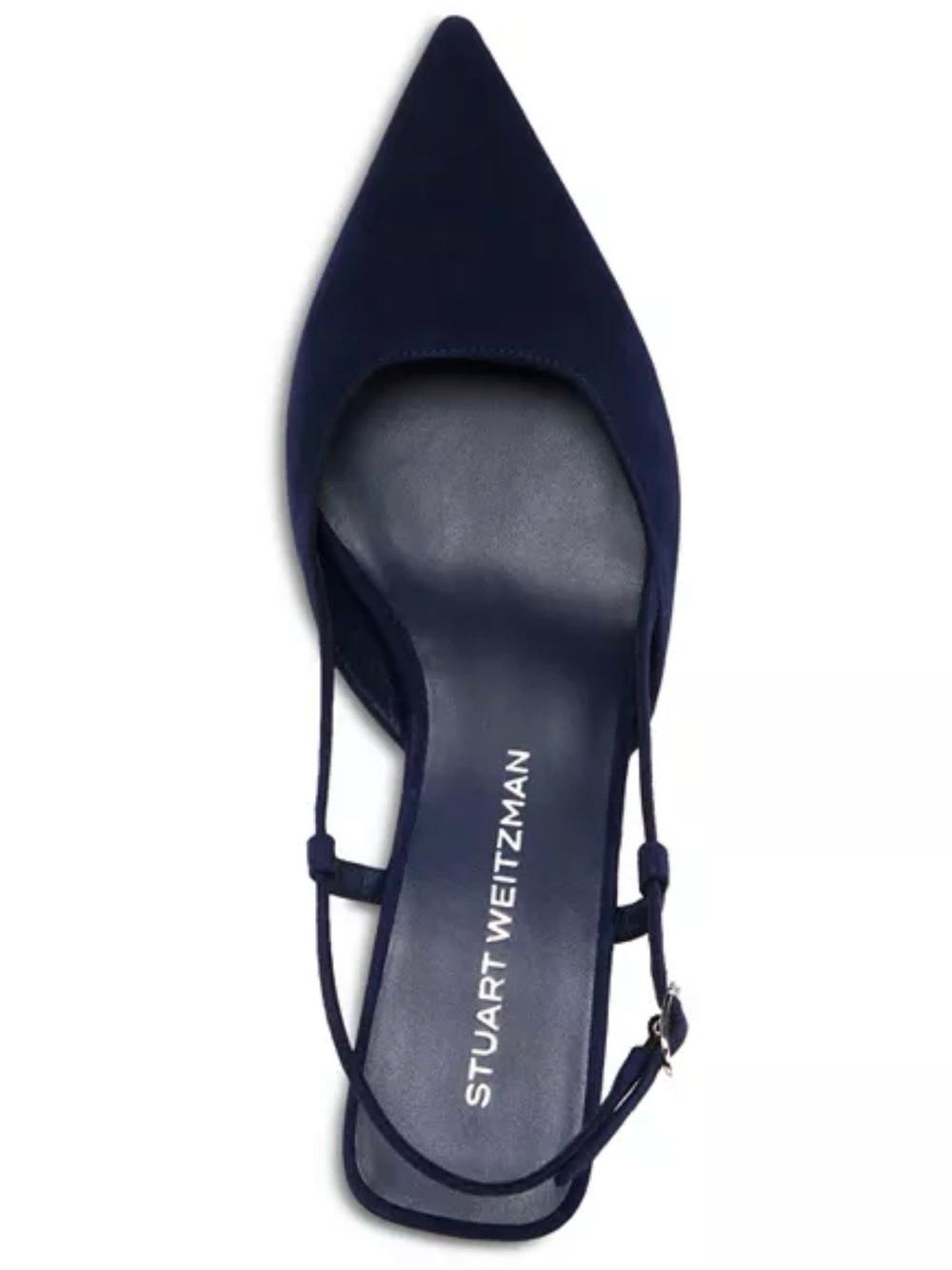 NEW Stuart Weitzmam Vinnie 50 Slingback Pump in Marine Blue - Picture 3 of 12